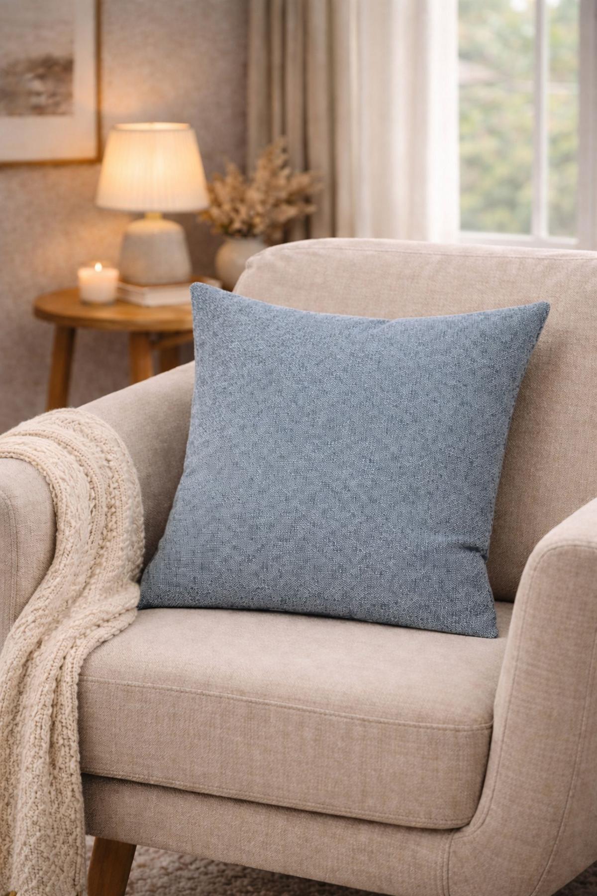 ZIERKISSEN Rauchblau 40x40 cm - Blau, Basics, Textil (40/40cm)