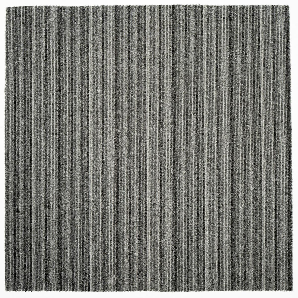 Teppichfliese Grau/Dunkelgrau Astra 50x50 cm Florhöhe 3 mm - Dunkelgrau/Grau, Basics, Textil (50/50cm)