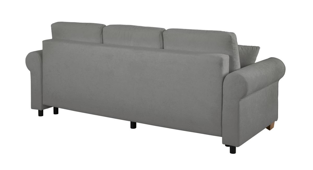 Schlafsofa Arles, Grau 70 B: 240 Cm - Buchefarben/Grau, Design, Textil (240/94/98cm) - MID.YOU