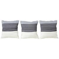Zierkissen Columbia 3-Tlg. 40x40 cm Baumwolle Grau/Weiß - Weiß/Grau, KONVENTIONELL, Textil (40/40cm)