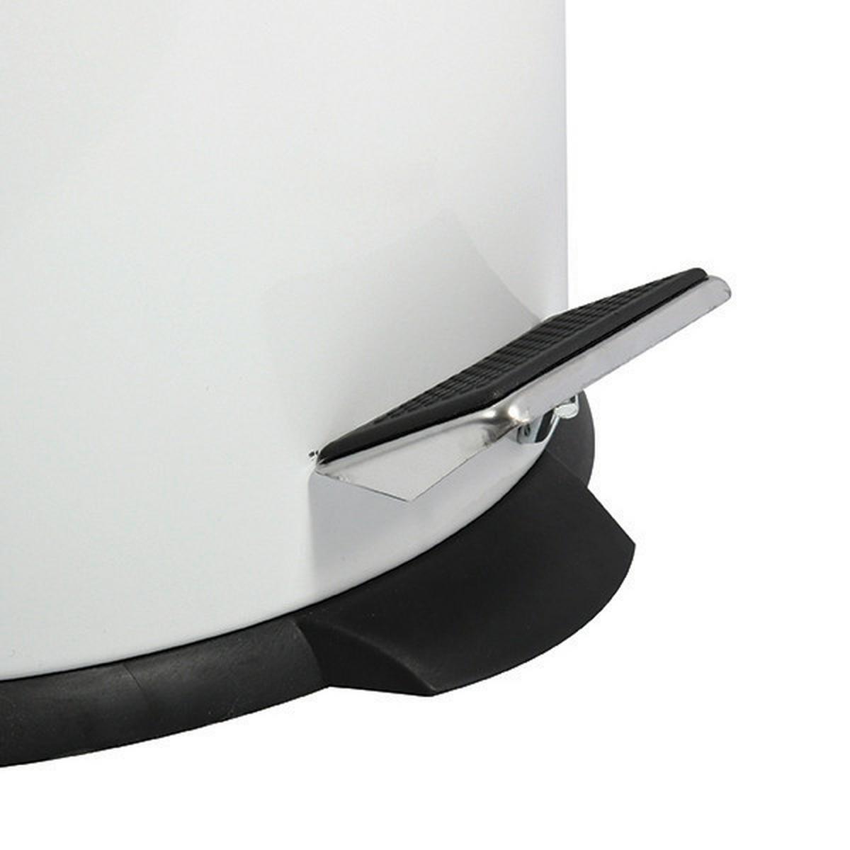 Treteimer Abfalleimer Stahl 30 L,weiß - Schwarz/Weiß, Basics, Kunststoff/Metall (29.5/63.5/29.5cm) - Spirella