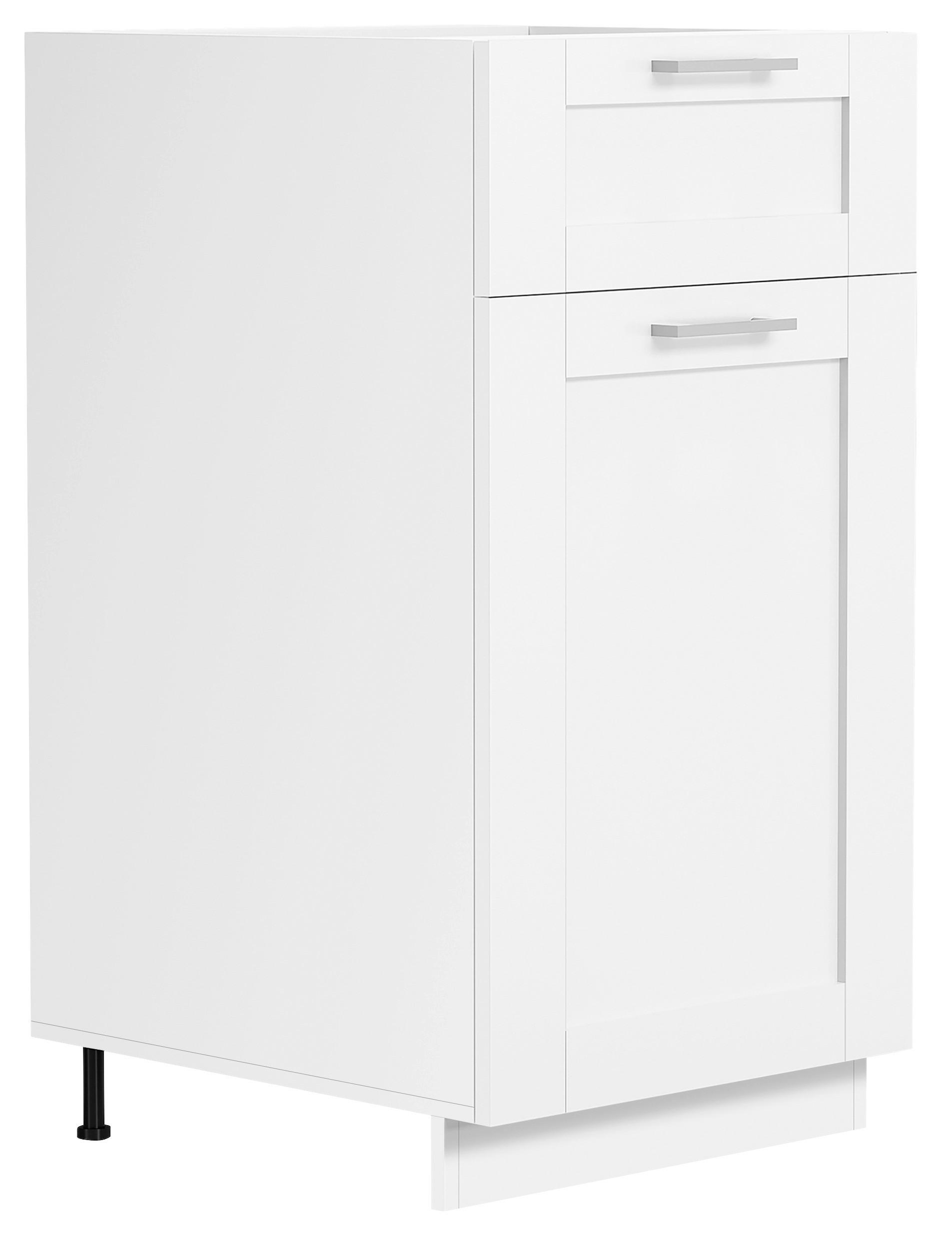 Küchenunterschrank Colura - Weiß, Trend, Holzwerkstoff/Kunststoff (40/82/46cm) - MID.YOU