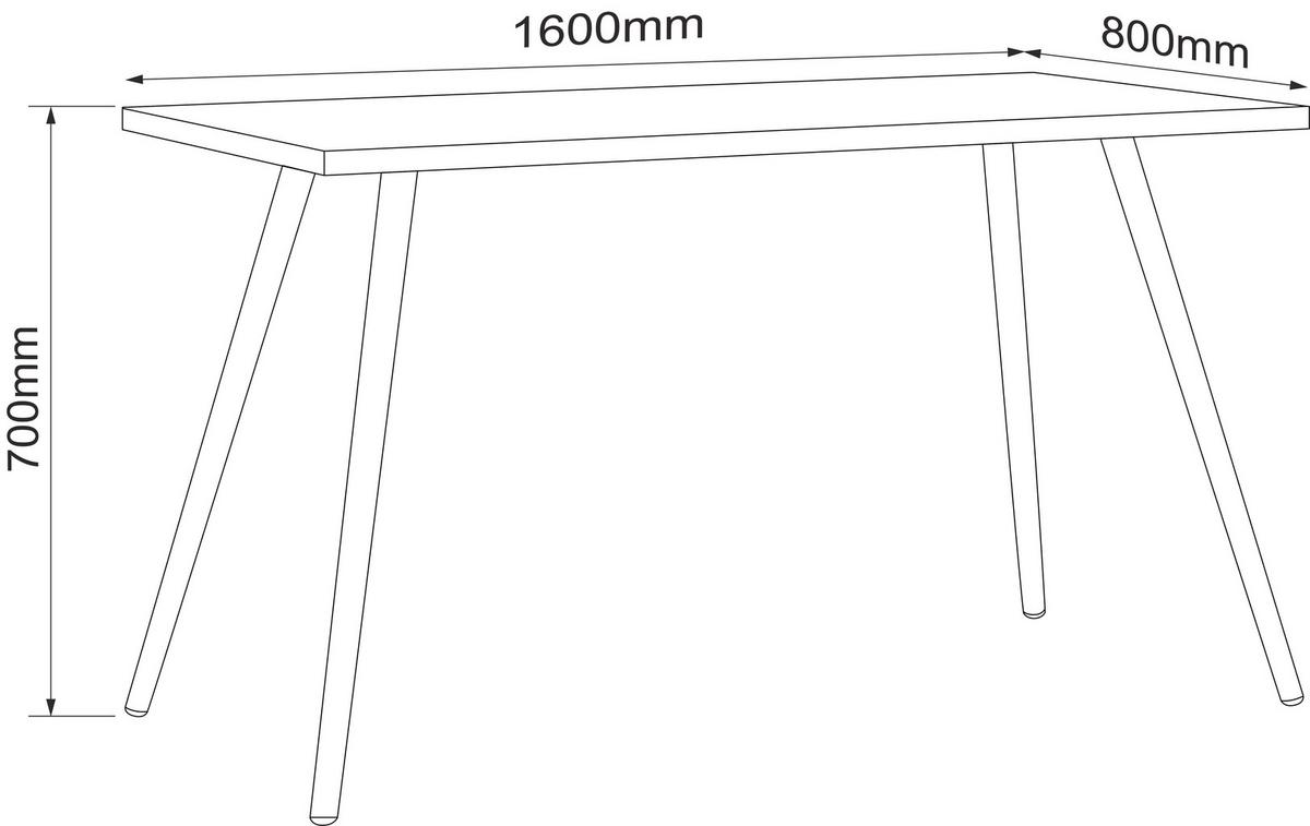 Schreibtisch Salia Weiß/Eichefarben, L: 160cm - Weiß/Sonoma Eiche, MODERN, Holzwerkstoff/Metall (160/80/70cm) - MID.YOU