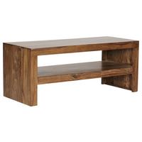 Couchtisch Holz mit Ablagefach Mumbai, Sheesham - Sheeshamfarben, Design, Holz (110/45/45cm) - MID.YOU