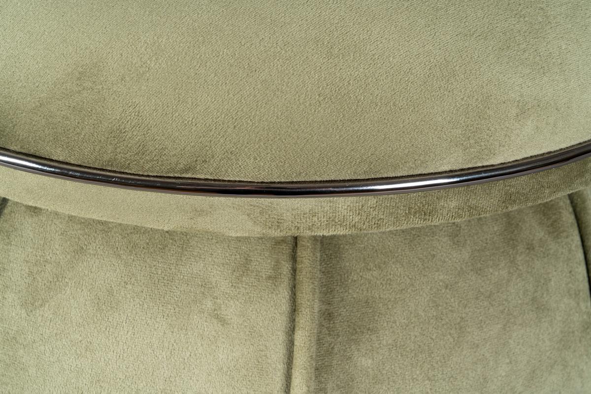 Hocker Corin 125 Grün/Graphitfarben D: 51,5 cm - Graphitfarben/Grün, Design, Textil (51,5/55cm) - Kayoom