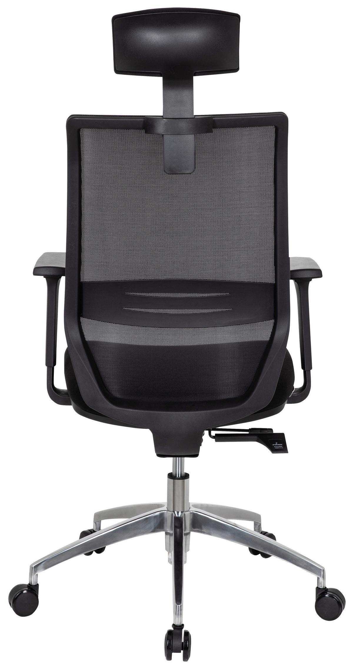 Drehstuhl Profondo Pro Armstützen Schwarz Bis 120kg - Chromfarben/Schwarz, MODERN, Kunststoff/Textil (61/138/60cm) - MID.YOU
