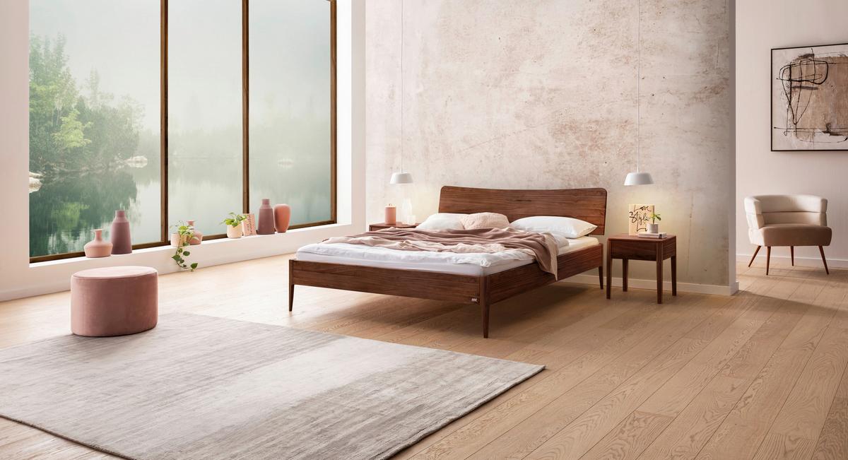 Bett Spezia Nussbaumfarben Lf: 140x200 Cm - Nussbaumfarben, KONVENTIONELL, Holz (140/200cm) - Hasena