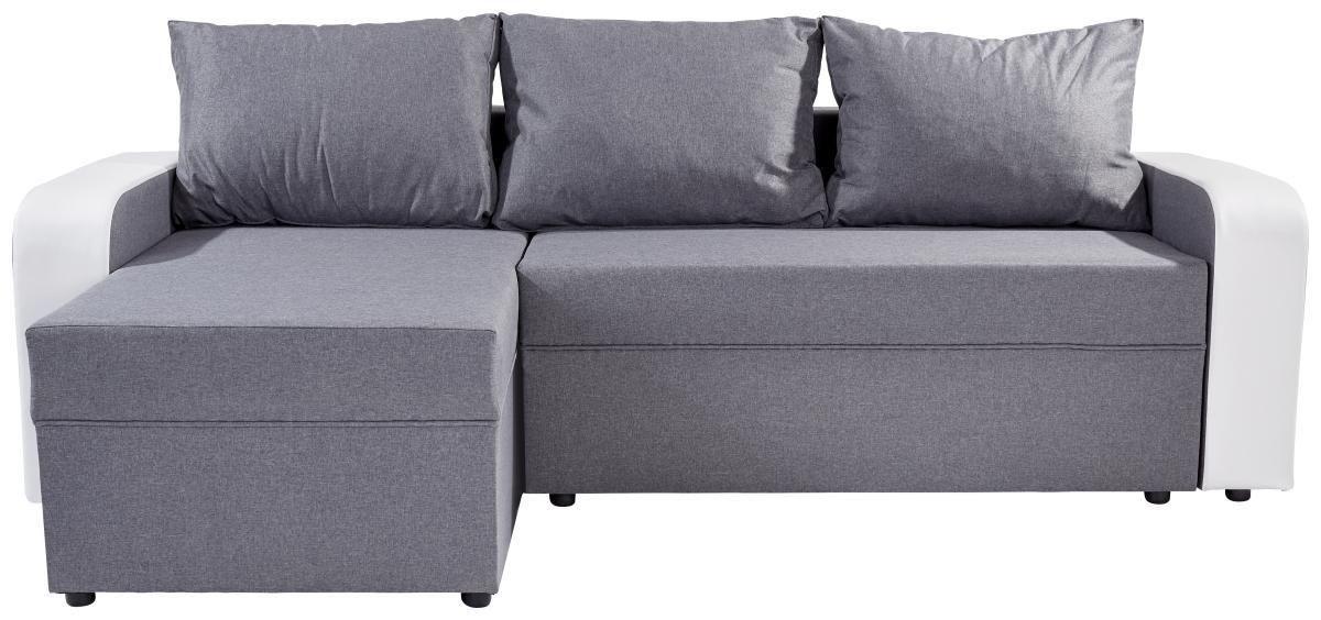 Ecksofa Mit Schlaffunktion Racer, Webstoff/lederlook - Schwarz/Weiß, KONVENTIONELL, Holz/Textil (149/237cm)
