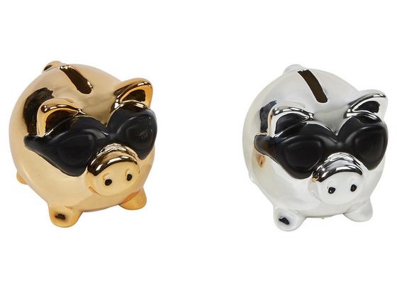 Spardose Glänzend - Silberfarben/Goldfarben, MODERN, Keramik (8,4/6,5/7,2cm) Spardose Glänzend - Silberfarben/Goldfarben, MODERN, Keramik (8,4/6,5/7,2cm)
