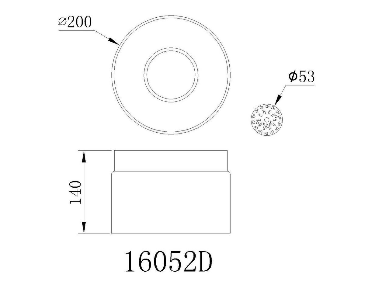 LED-Deckenleuchte Trenton Schwarz Weiß D: 20 cm - Schwarz/Weiß, Design, Glas/Metall (20/14cm) - Globo