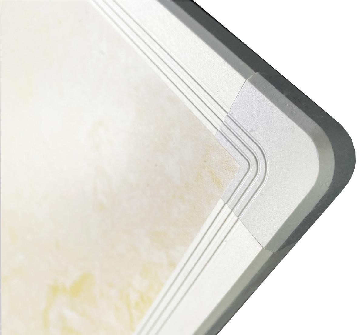 Infrarot Heizung 600 W Marmor 106x72 Cm Überhitzungsschutz - Hellbraun/Silberfarben, Basics, Metall (106/72/2cm) - Homezone