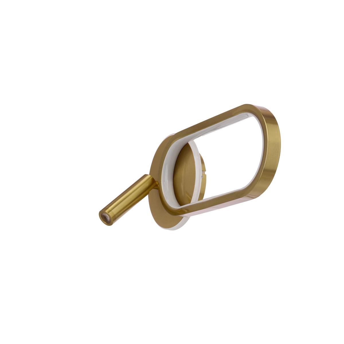 Led-wandleuchte 22-35684 Monet - Goldfarben/Weiß, KONVENTIONELL, Kunststoff/Metall (35/6.5/15cm)