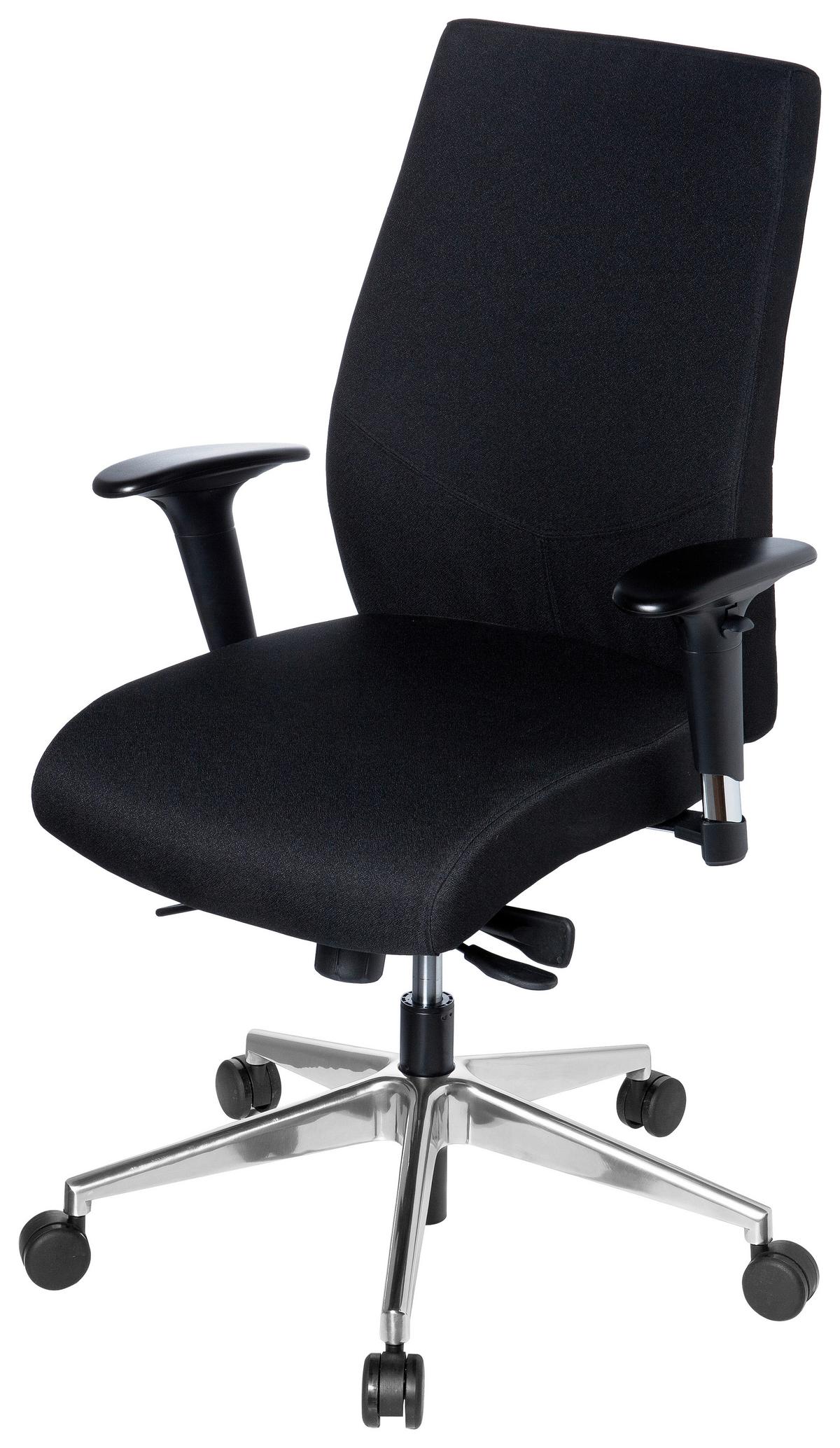 Drehstuhl Pro-Tec 250 Schwarz - Alufarben/Schwarz, MODERN, Kunststoff/Textil (57/116/51cm) - MID.YOU