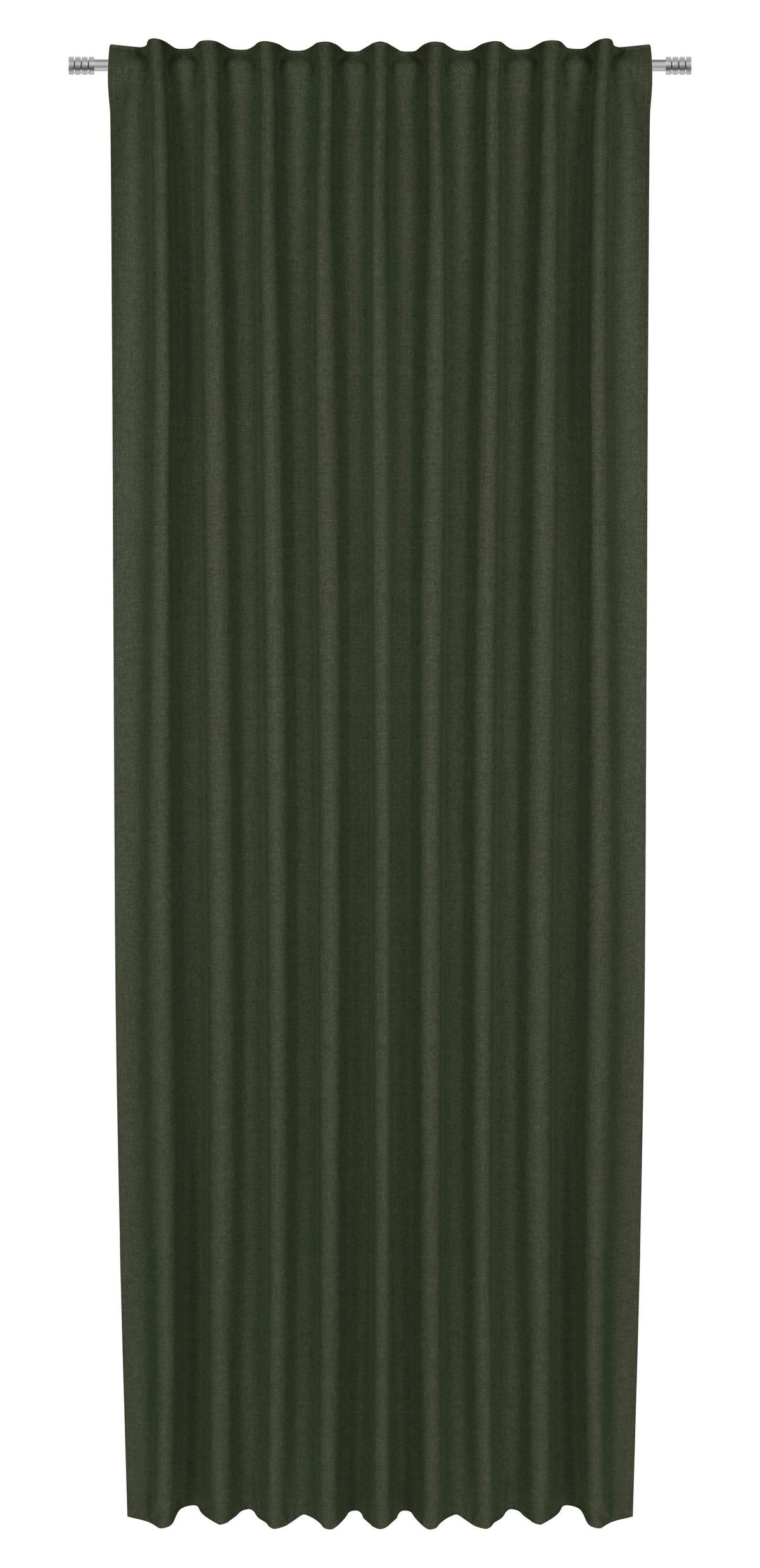 HOTOVÝ ZÁVĚS ULRICH 175CM - tmavě zelená, textil (135/175cm) - Modern Living