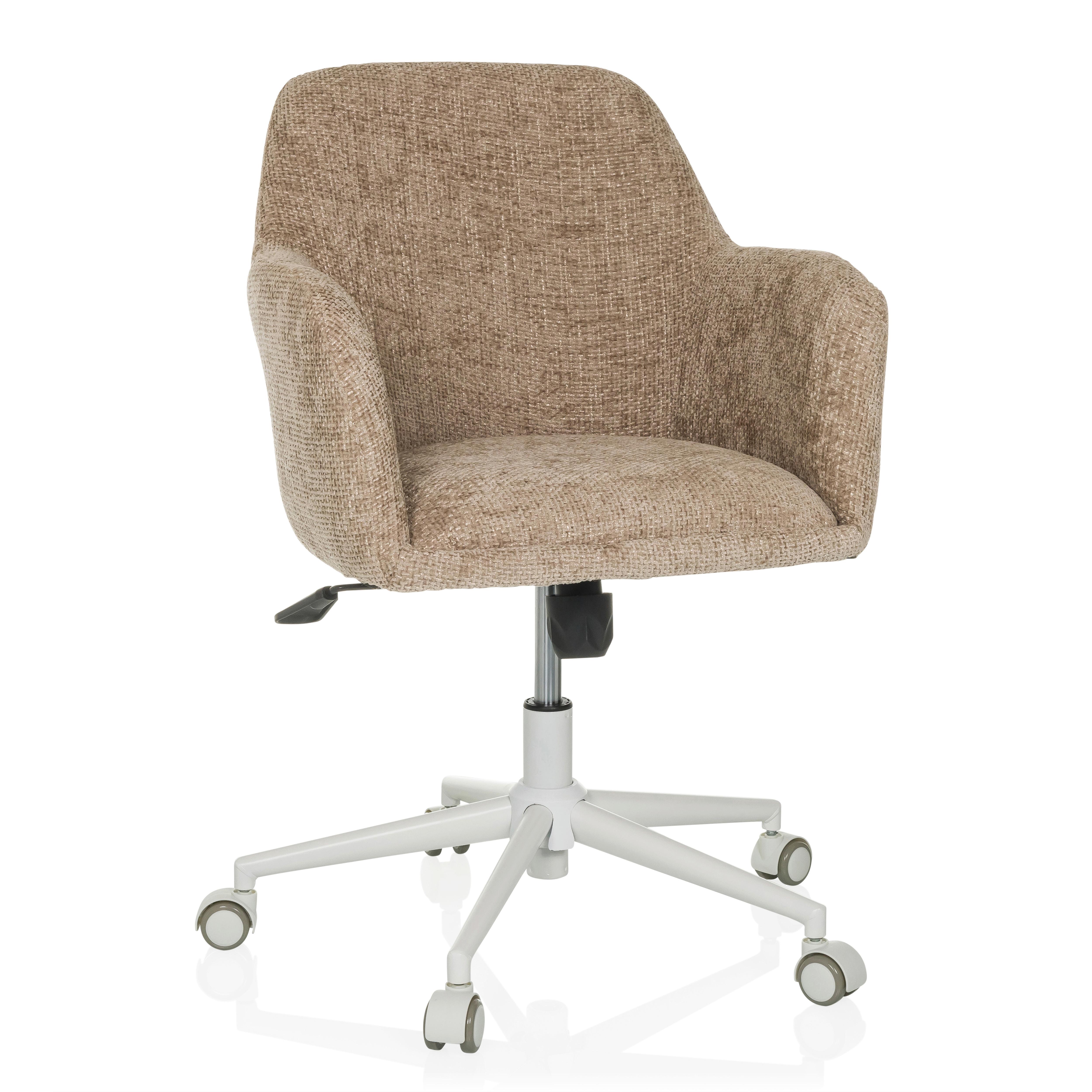 Drehstuhl Solao Home Beige B: 58 cm - Beige/Weiß, MODERN, Kunststoff/Textil (58/78/60cm) - MID.YOU