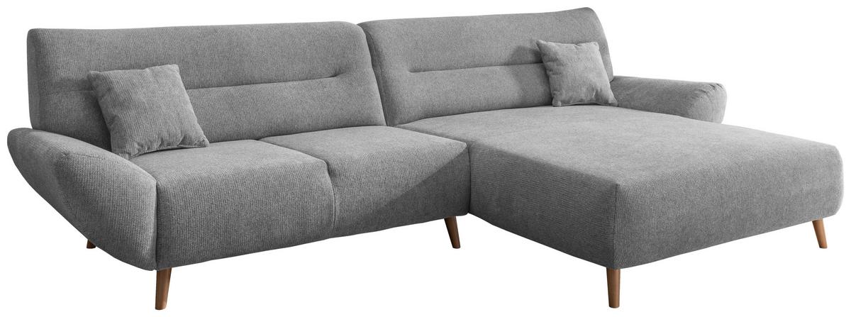 Ecksofa Drago Grün S: 290/166 Cm - Wildeiche/Silberfarben, MODERN, Holz/Textil (290/166cm) - MID.YOU