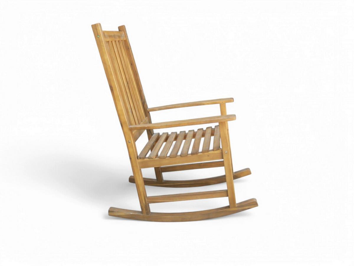 Schaukelstuhl aus Akazienholz ca. 70x92x116 cm - Akaziefarben, Basics, Holz (70/92/116cm)