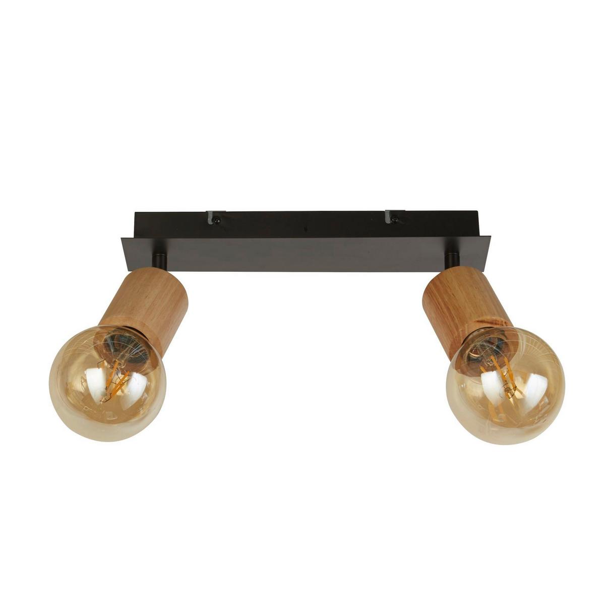 Strahler 50211-2na - Schwarz, Natur, Holz/Metall (18/9/43cm)