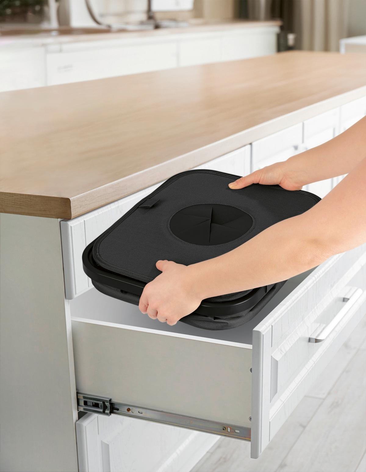 Flaschen/Dosensammelbehälter 80 Liter - Schwarz, Basics, Naturmaterialien/Kunststoff (40/32.5/72cm)