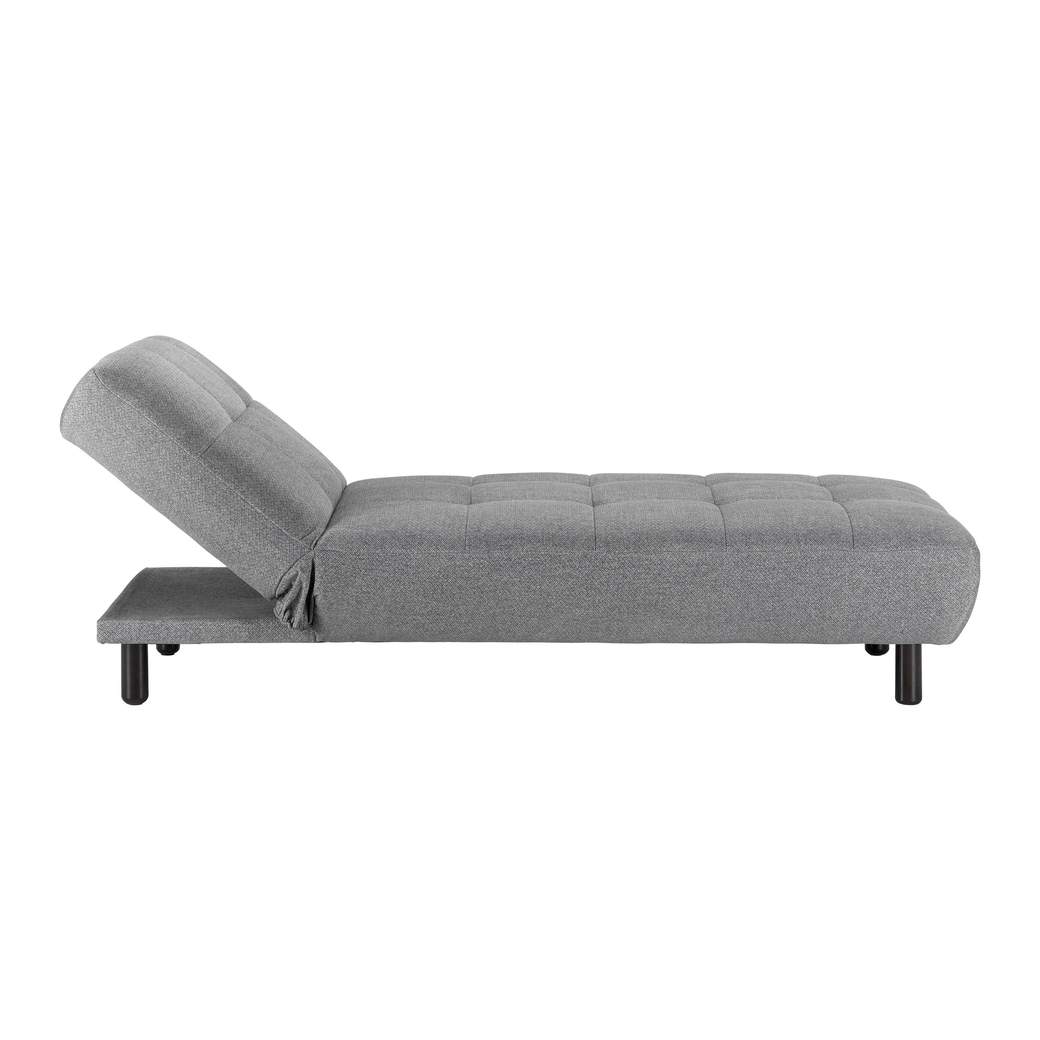 Lehátko S Nastavitelným Čelem Camilla, Světle Šedé - tmavě hnědá/světle šedá, Moderní, dřevo/textil (82/90/183cm) - Bessagi Home