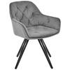 Armlehnstuhl Cardiff Grau/Schwarz Gepolstert - Schwarz/Grau, LIFESTYLE, Holz/Textil (61/82/62cm) - Livetastic