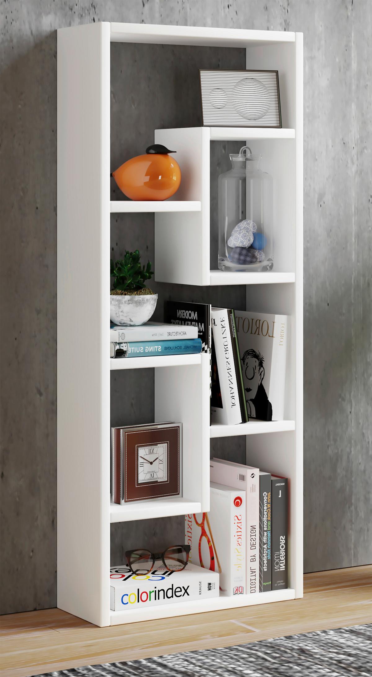 Regál Vilo biely - biela, Modern, kompozitné drevo (36/92/15cm) - MID.YOU