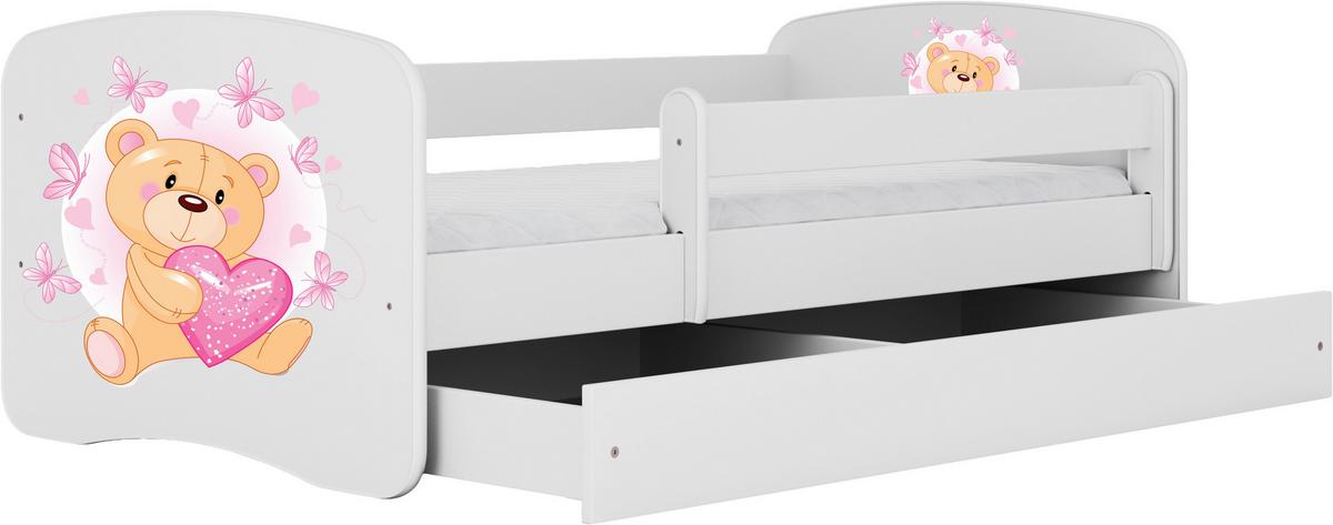 Kinder-/Juniorbett Babydreams inkl. Matratze 80x160 - Birkefarben/Weiß, MODERN, Holz/Holzwerkstoff (80/160cm) - MID.YOU