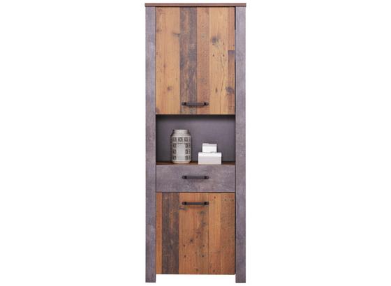 Schrank Ontario - Dunkelgrau/Eichefarben, Trend, Holzwerkstoff (71,4/200/41,5cm) - Ombra Schrank Ontario - Dunkelgrau/Eichefarben, Trend, Holzwerkstoff (71,4/200/41,5cm) - Ombra