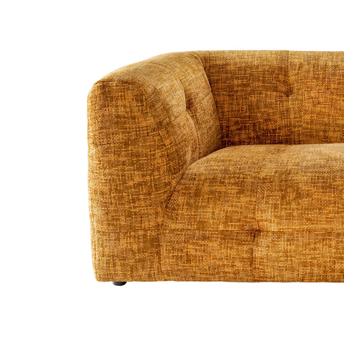 2,5-sitzer Velice, Goldfarben B: 218 Cm - Goldfarben/Schwarz, Design, Textil (218/72/95cm) - Livetastic