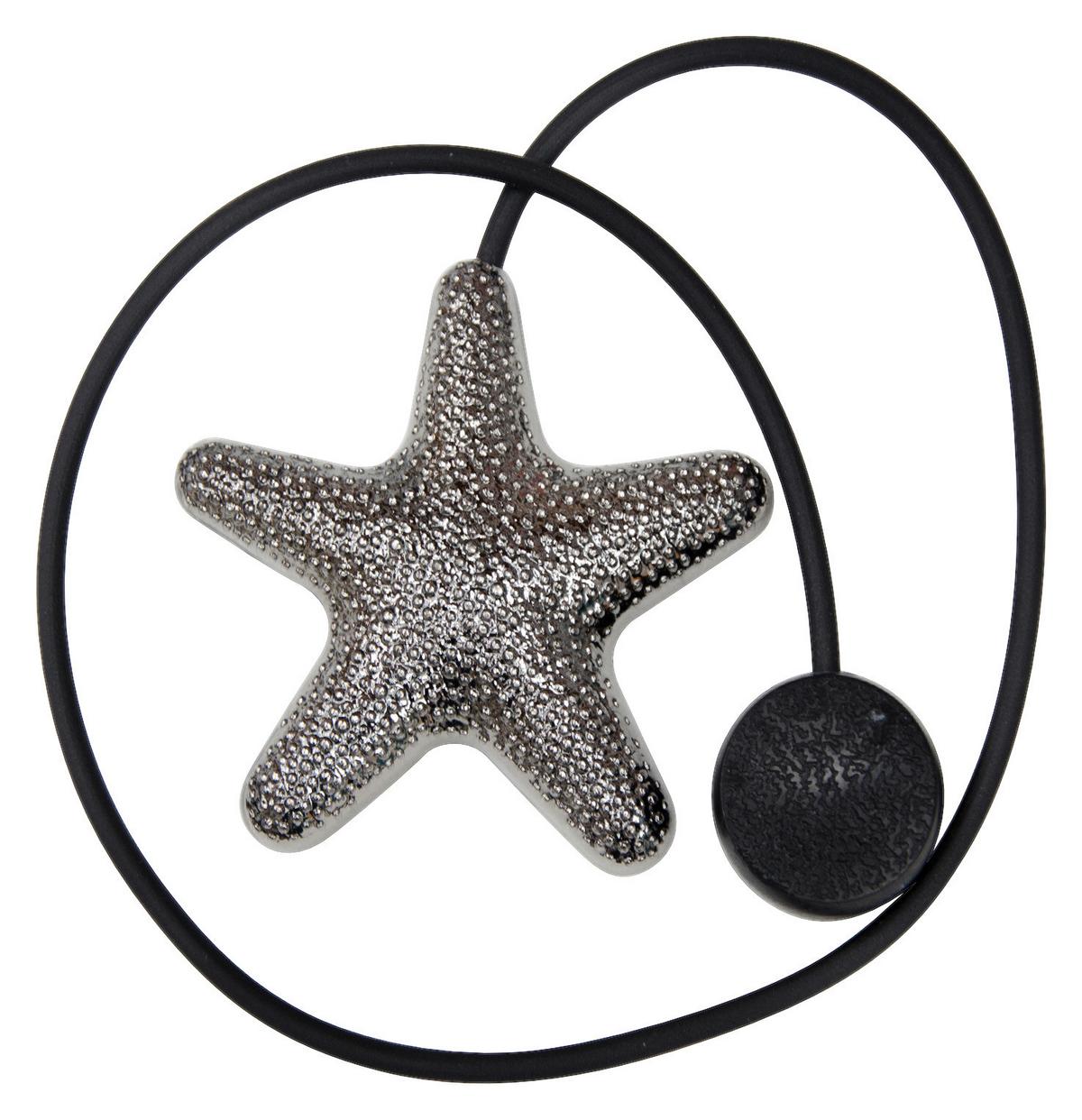 RAFFHALTER USEDOM - Silberfarben/Schwarz, MODERN, Metall (5cm) - Luca Bessoni
