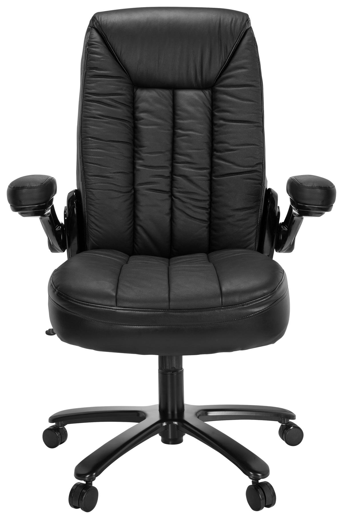 Chefsessel Instructor Iii Schwarz - Schwarz, MODERN, Leder/Kunststoff (85/122/82cm) - MID.YOU