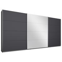 Schwebetürenschrank Mit Spiegel 361cm Miami, Grau - Grau, MODERN, Holzwerkstoff (361/229/62cm) - Luca Bessoni