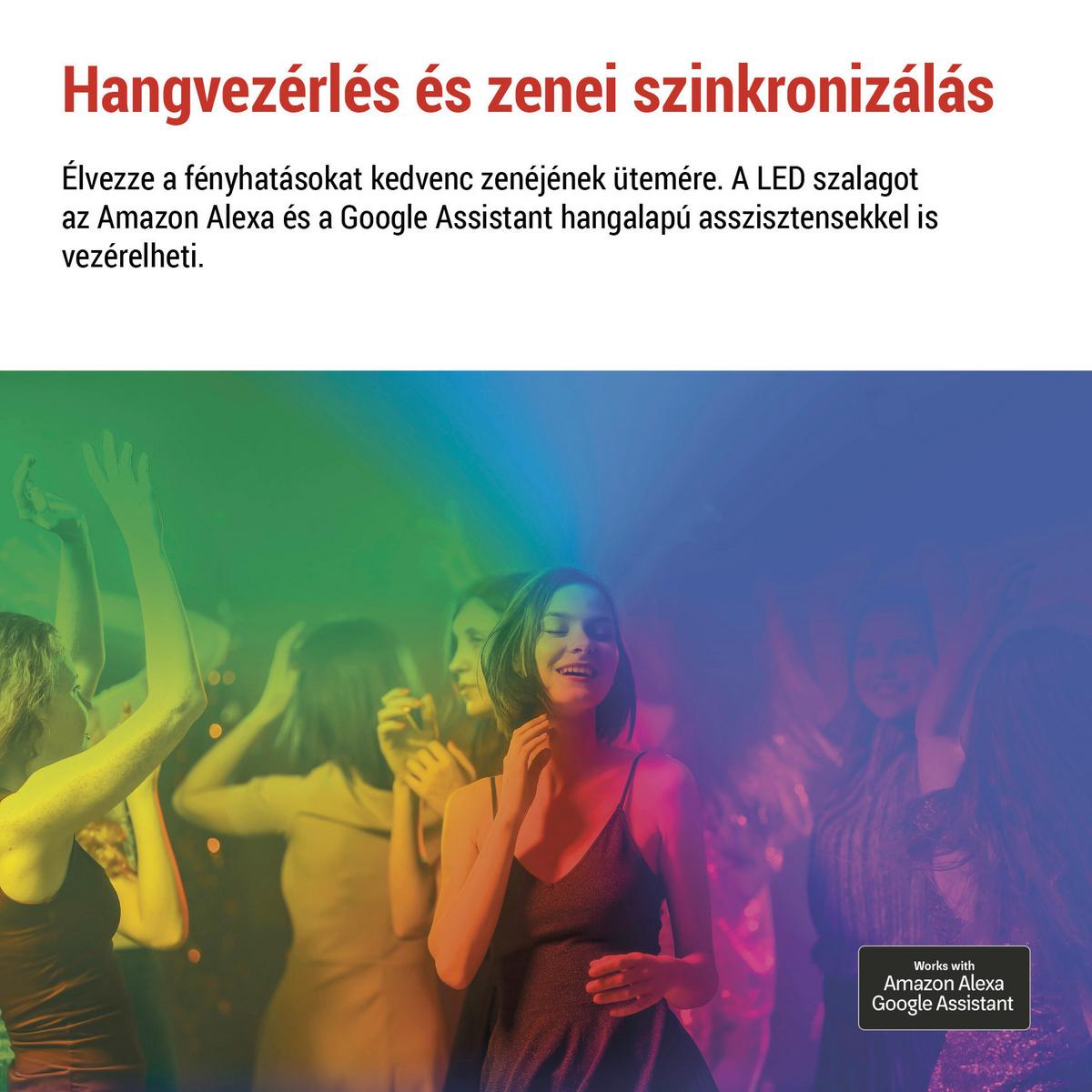 Led Szalag Gosmart Kb. 2m - többszínű, Basics, műanyag (200cm)