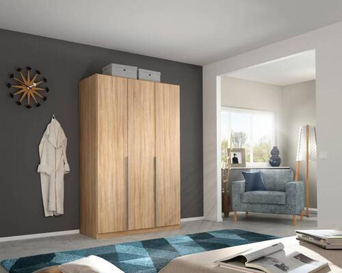 Drehtürenschrank 136cm Alabama, Sonoma Eiche Dekor - Sonoma Eiche, MODERN, Holzwerkstoff (136/229/54cm) - Rauch Möbel