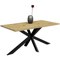 Esstisch Alex Schwarz, Eichefarben - Eichefarben/Schwarz, MODERN, Holzwerkstoff (200/90/78cm) - Livetastic