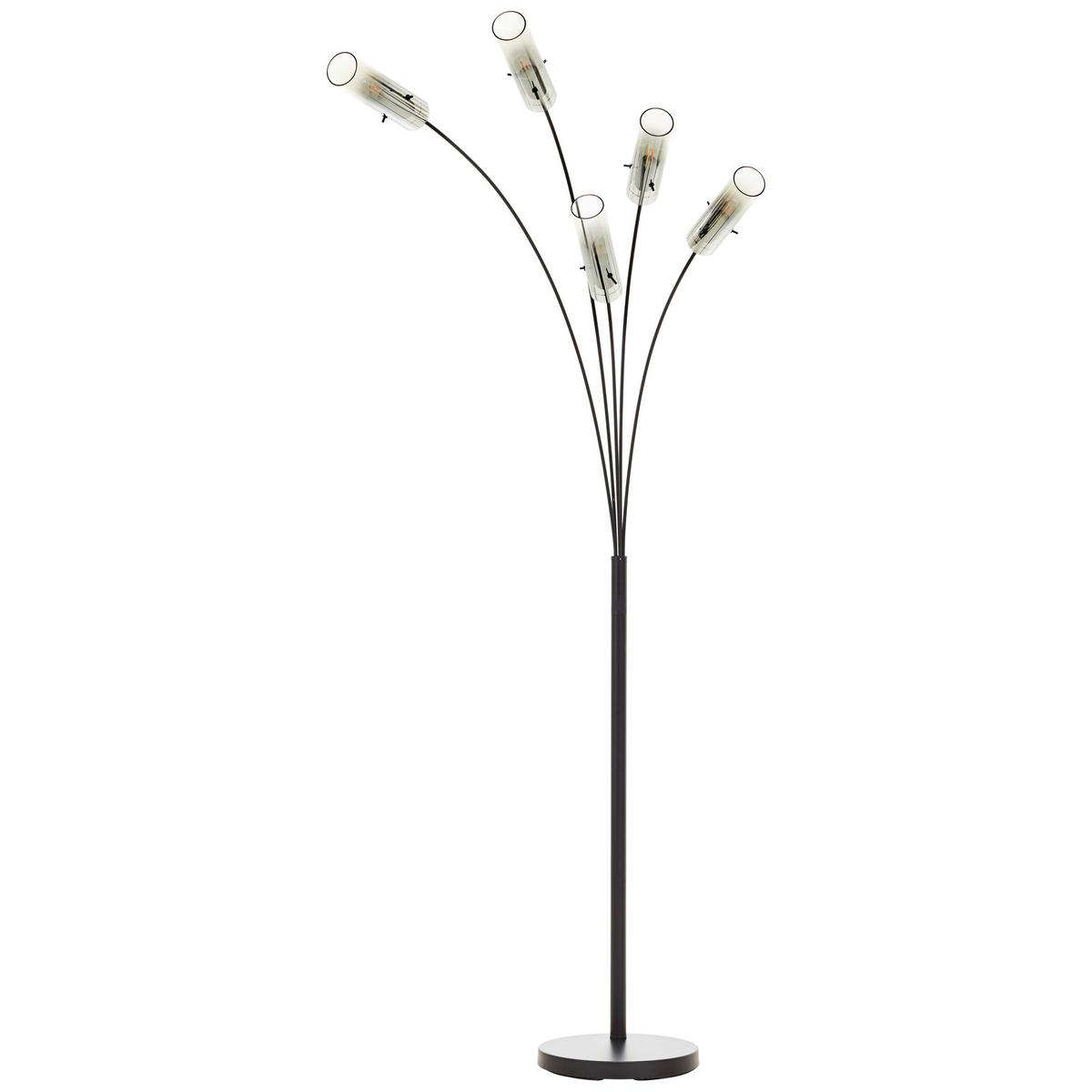 Bogenleuchte 99208/06 Glasini - Schwarz/Grau, Design, Glas/Metall (200cm) - Brilliant