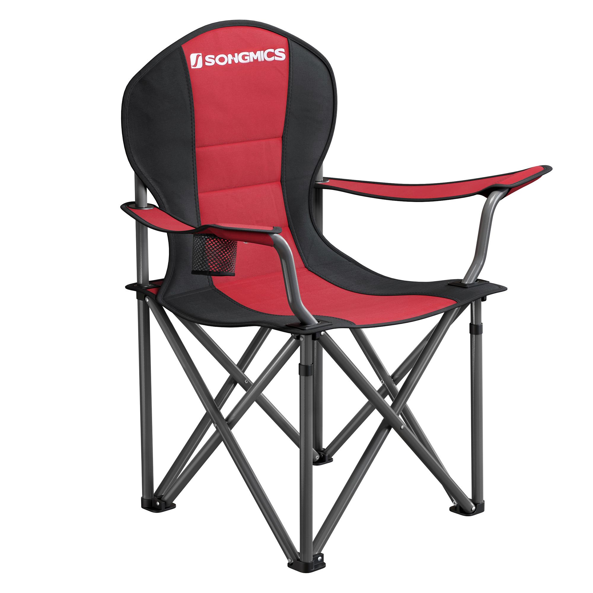 Campingsessel Rot Schwarz inkl. Tragetasche, B: 90 cm - Silberfarben/Rot, Basics, Textil/Metall (90/102/55cm) - Modante
