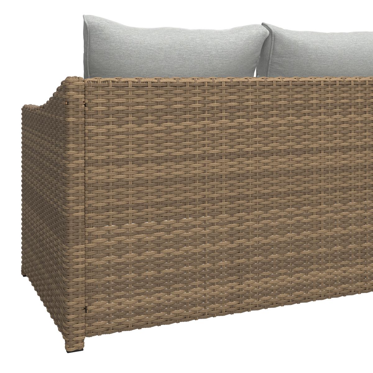 Loungegarnitur Bellagio - Gelb/Grau, MODERN, Kunststoff/Textil (178/67,5/67,5cm) - Beldano