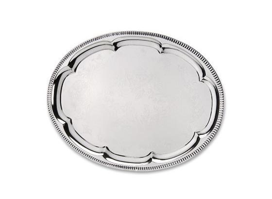 Tálca Ovális - Króm, romantikus/Landhaus, Fém (34/45,5cm) - James Wood Tálca Ovális - Króm, romantikus/Landhaus, Fém (34/45,5cm) - James Wood