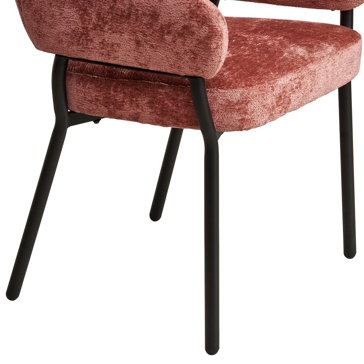 Armlehnstuhl Nova Mikrofaser Braun, B: 60 Cm - Pink/Schwarz, KONVENTIONELL, Holz/Textil (60/80/62cm) - MID.YOU