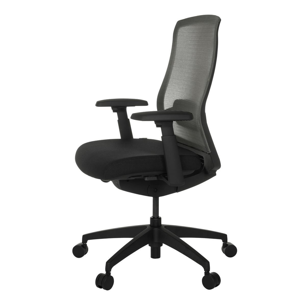 Drehstuhl Colore Schwrz B: 65 cm - Schwarz, MODERN, Kunststoff/Textil (65/95 - 103/70cm) - MID.YOU