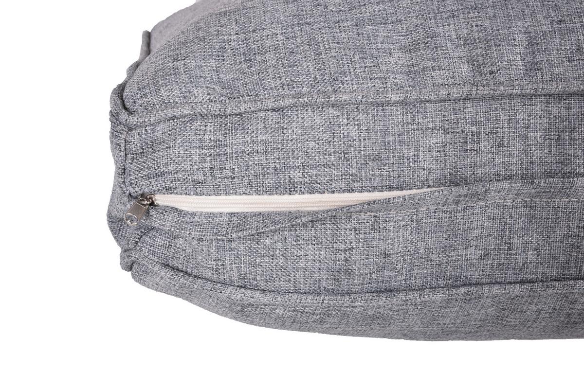 Loungegarnitur Donna - Schwarz/Grau, Basics, Kunststoff/Textil - Gardenson