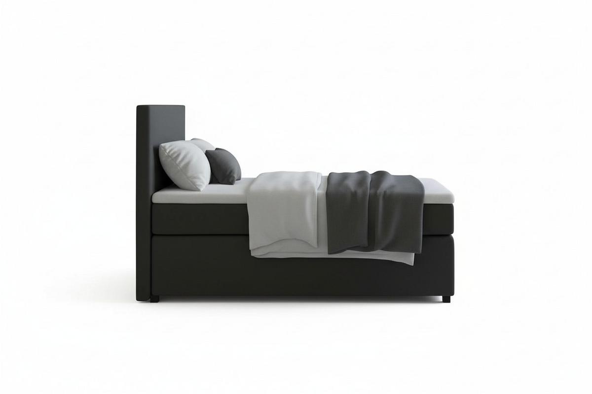Boxspringbett Togo 90 90x200 cm Anthrazit - Anthrazit/Schwarz, MODERN, Holzwerkstoff/Textil (90/200cm) - MID.YOU
