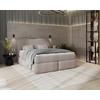 Boxspringbett mit Topper 180x200 Isla - Buchefarben/Braun, Basics, Holz/Holzwerkstoff (180/200cm) - Livetastic