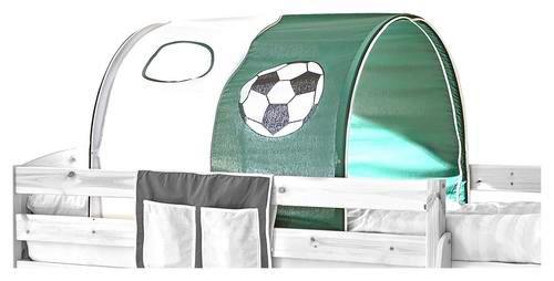 Tunnelset Weiß/dunkelgrün Ball B: 100 Cm Mit Gestänge - Dunkelgrün/Weiß, KONVENTIONELL, Textil/Metall (100/73/87cm) - MID.YOU