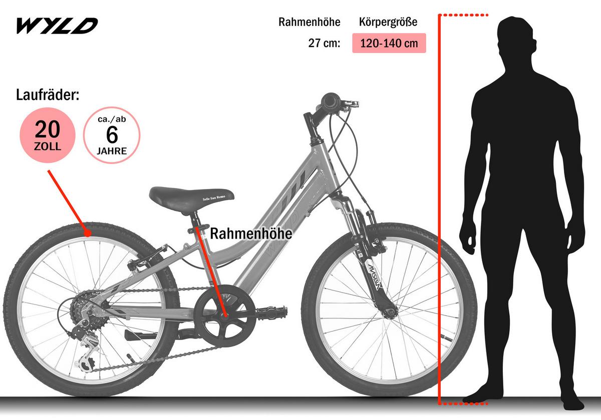 Kinderfahrrad 20'' Pink - Pink, Basics, Metall (25/140/60cm)