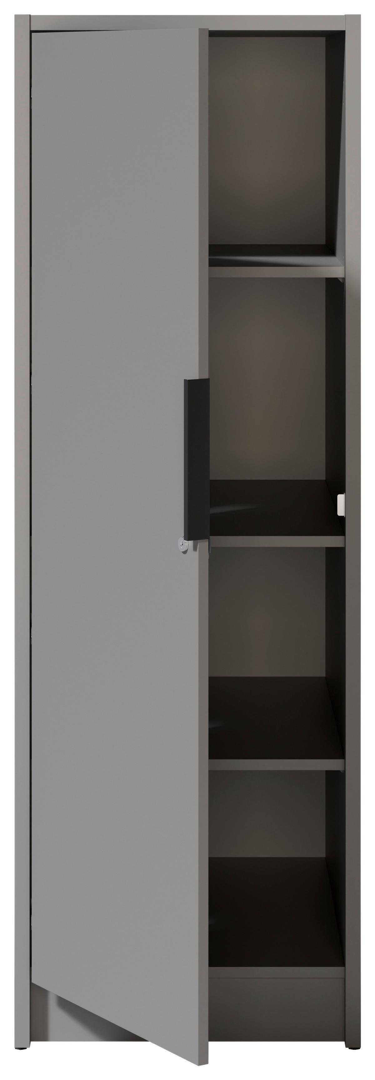 VÍCEÚČELOVÁ SKŘÍŇ TIDY HERO - šedá/černá, Basics, kov/kompozitní dřevo (50/150/68cm) - P & B