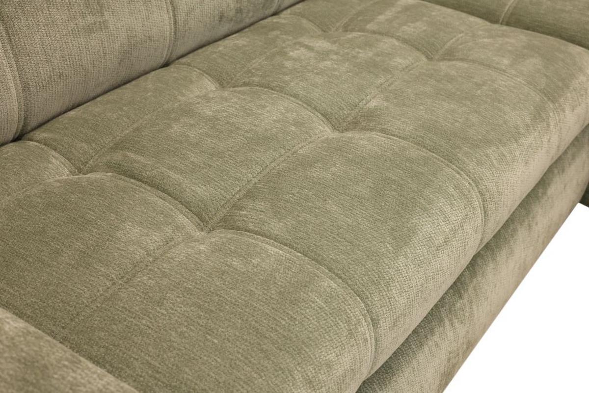 Rohová sedačka VEGAS, pravá, šalviovozelená ženilka - čierna/šalviovozelená, Design, drevo/textil (294/173cm)