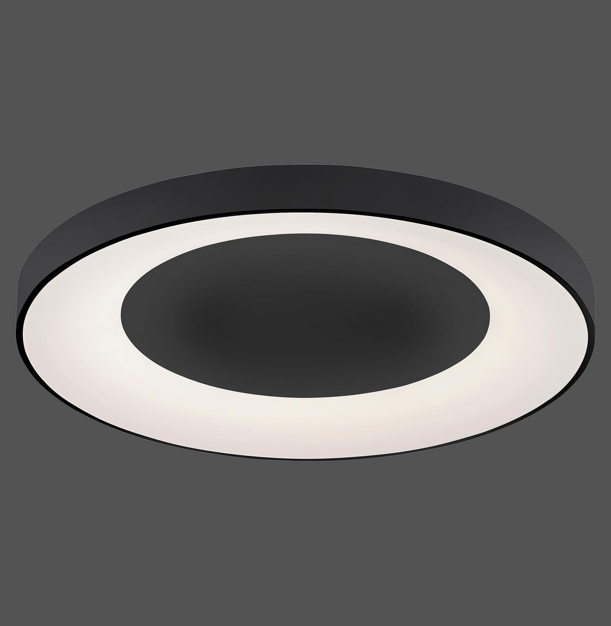 Led-deckenleuchte Anika Ø 70 Cm Mit Farbtemperaturwechsler - Anthrazit, Basics, Kunststoff/Metall (70/70/7,7cm)