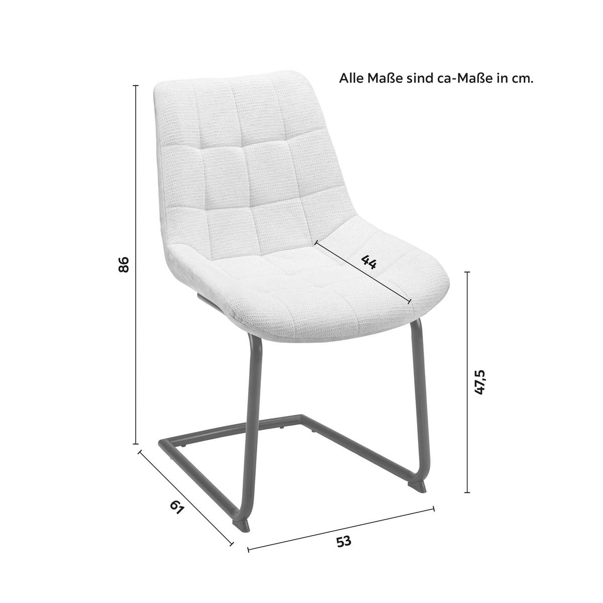 Židle MARILEA béžová - černá/krémová, Moderní, kov/dřevo (53/86/61cm) - Bessagi Home